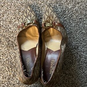 Michael Kors Monogram Brown Flats